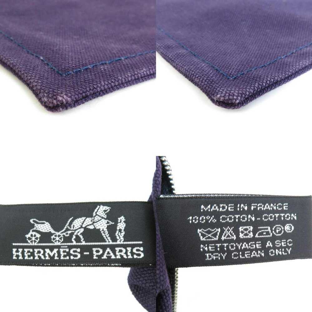 Hermes Hermes Pouch Multi Case BAIN Cotton Purple… - image 5