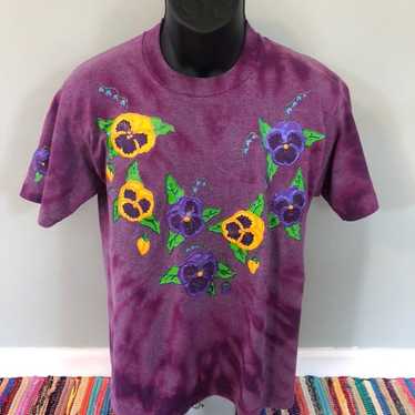80s Flower Power Woodstock Tie Dye Shirt