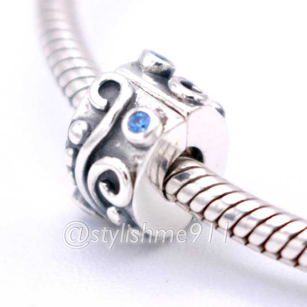 pandora Authentic PANDORA Tendril Blue CZ Clip - image 2