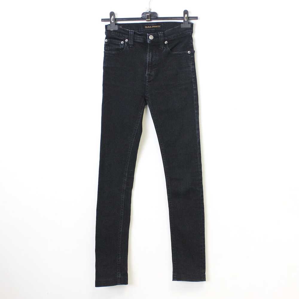 Nudie Jeans High Kai W24 L32 Black High Rise Pant… - image 1