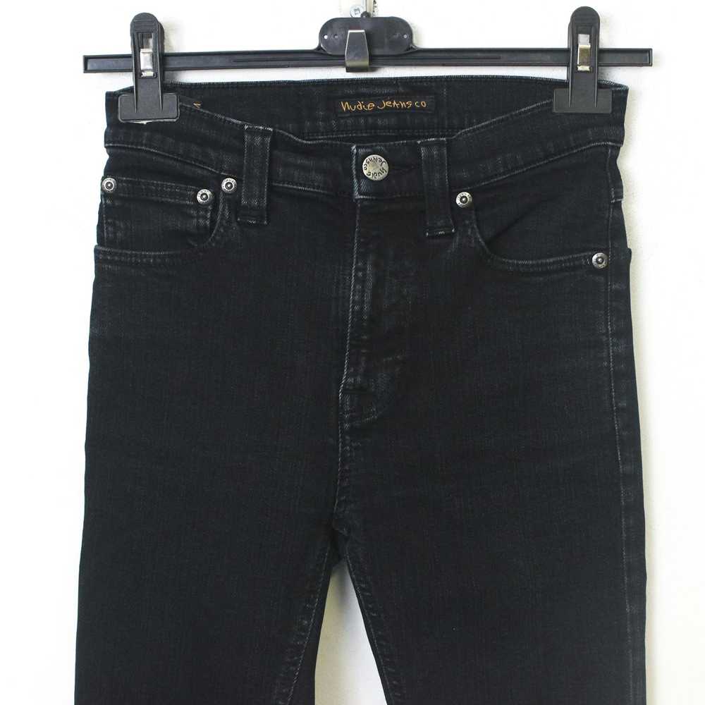 Nudie Jeans High Kai W24 L32 Black High Rise Pant… - image 2