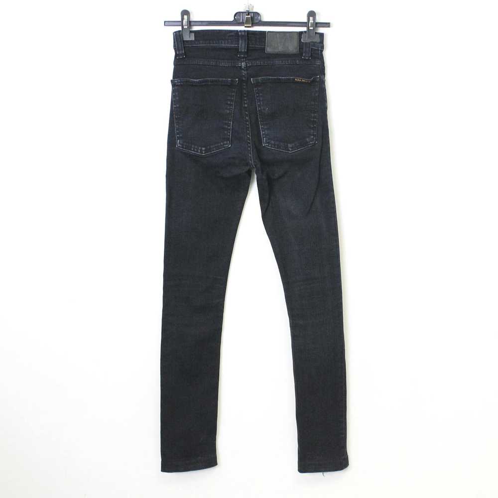 Nudie Jeans High Kai W24 L32 Black High Rise Pant… - image 4