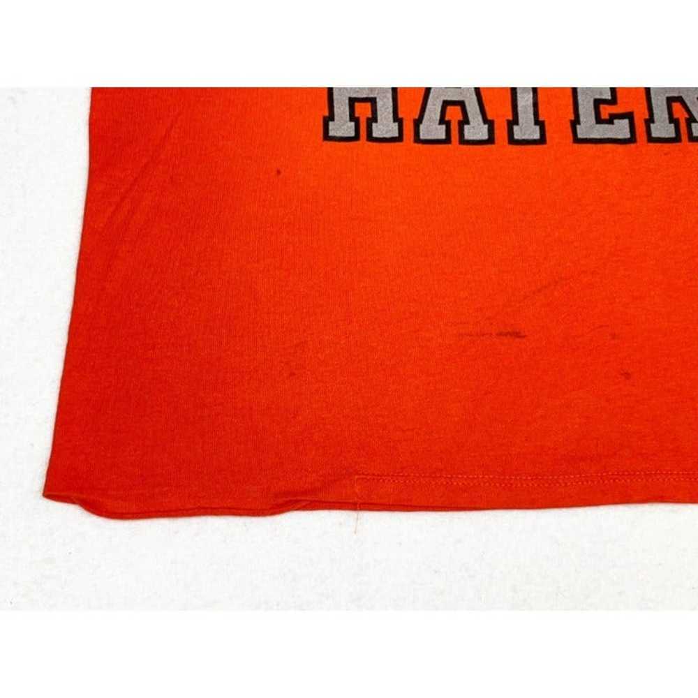 Vintage 80s NFL Broncos Raiders T-Shirt Orange Me… - image 8