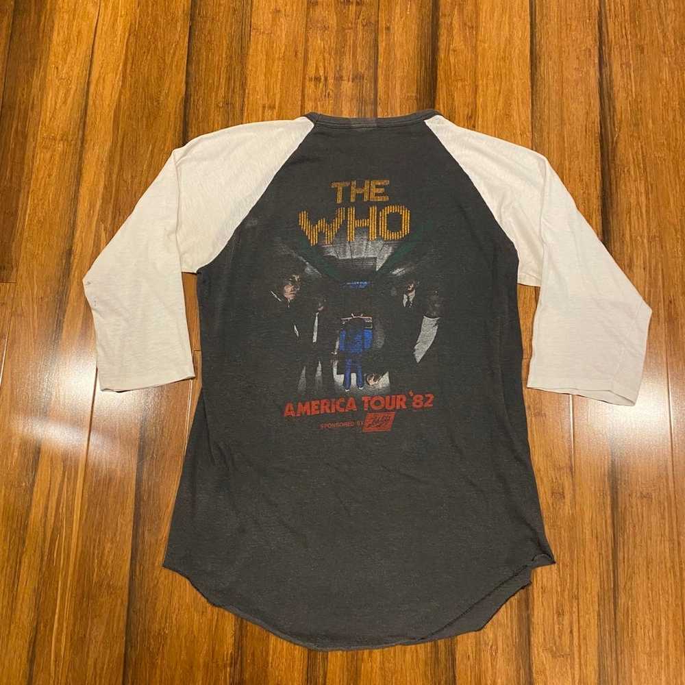 Vintage 80s The Who American Tour Raglan Shirt - image 3
