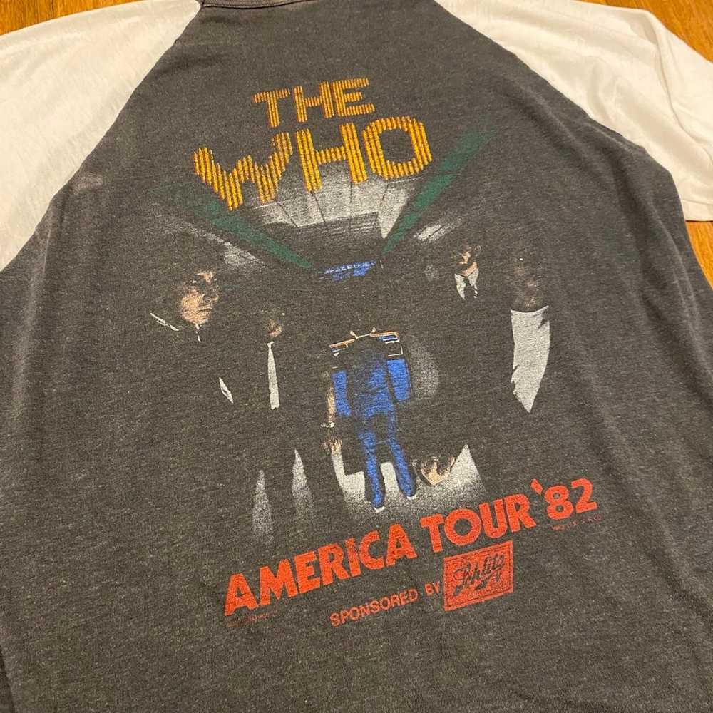 Vintage 80s The Who American Tour Raglan Shirt - image 4