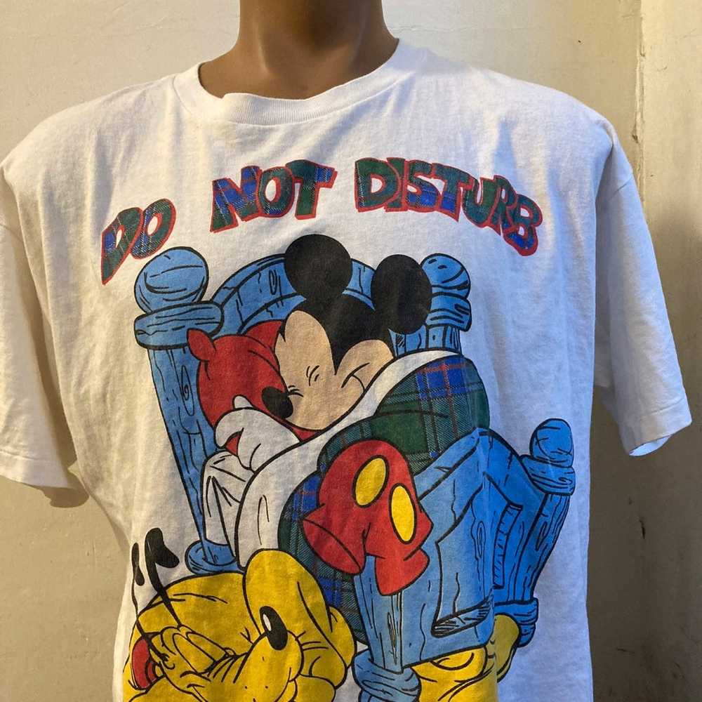 Rare Vintage 90's mickey mouse goofy tshirt - image 1