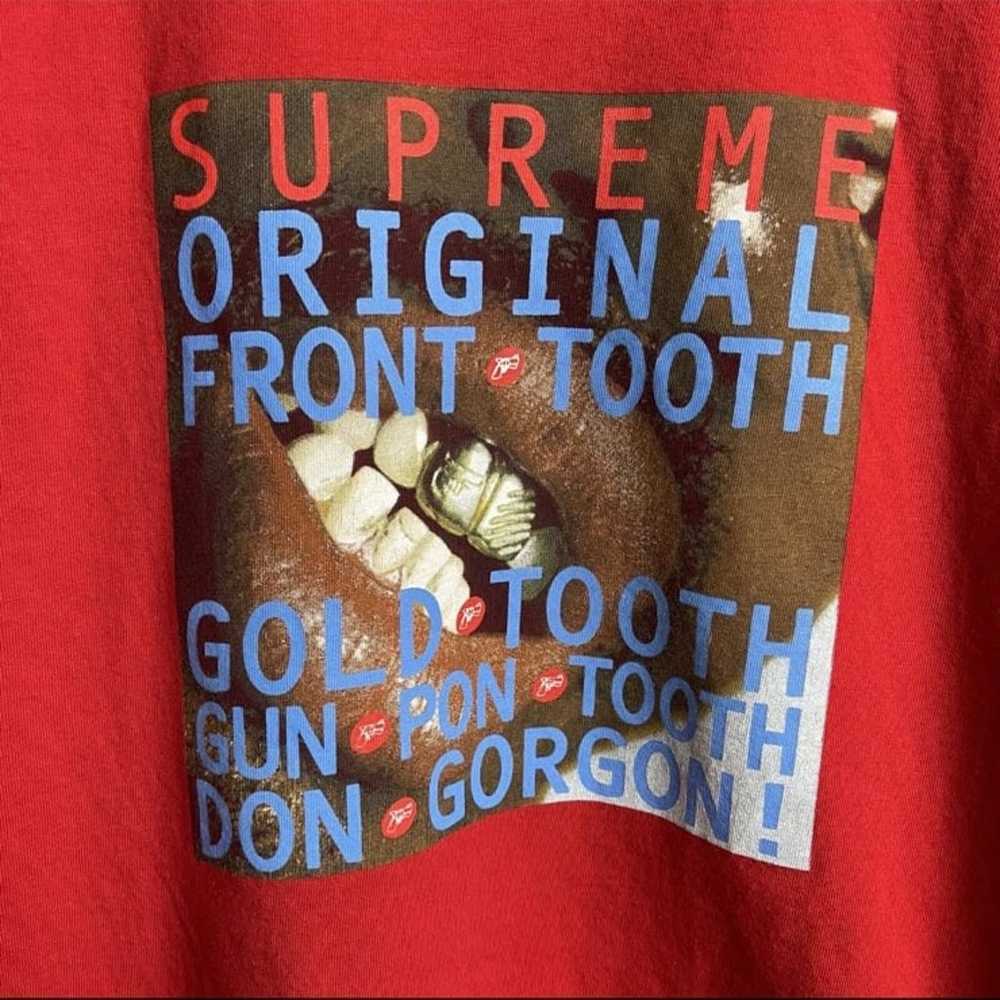 Supreme Gold Tooth Red Tee SS15 Adult Size Medium… - image 2