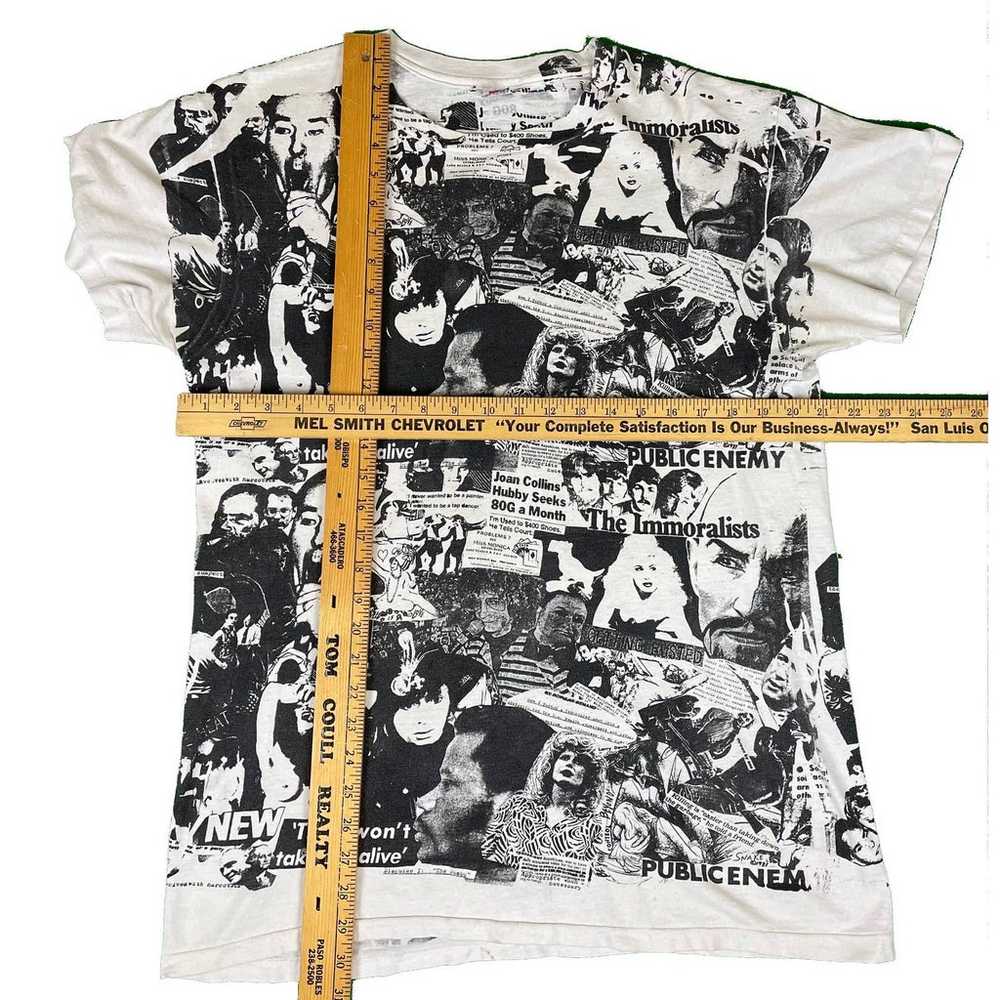 Vintage RARE AOP Punk Rock Tee by SNAKE celebriti… - image 3