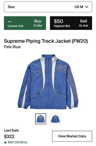 Supreme Used Supreme Piping Track Jacket Medium