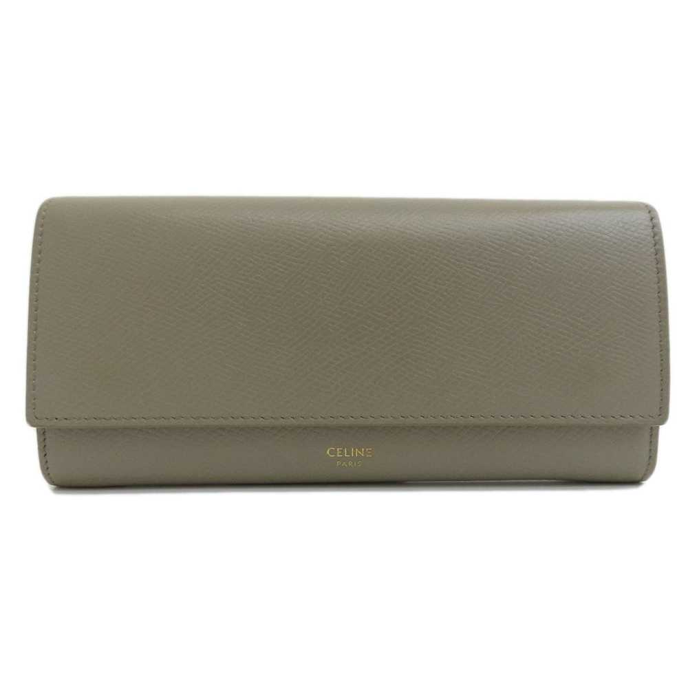 Celine CELINE flap large long wallet leather ladi… - image 1