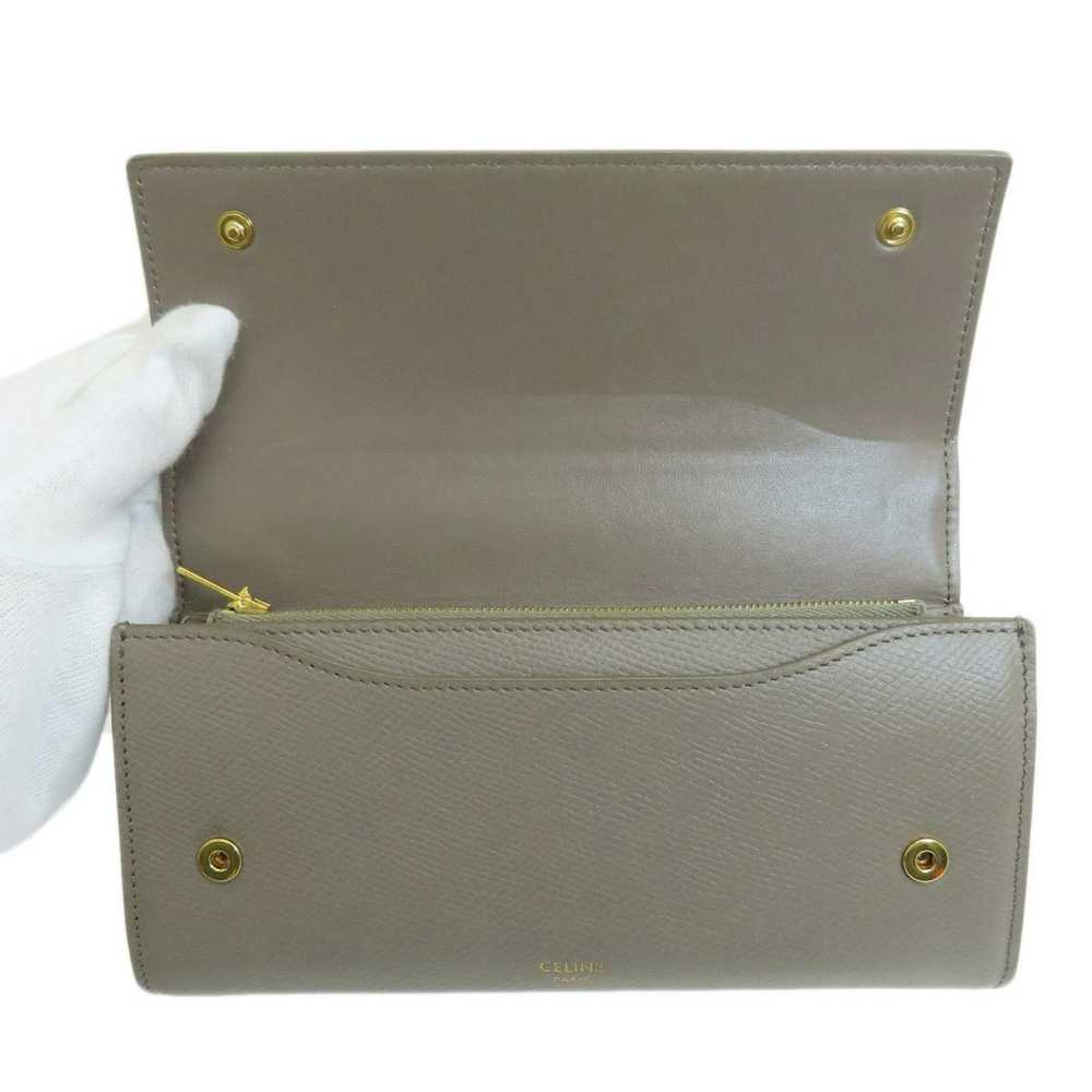 Celine CELINE flap large long wallet leather ladi… - image 4
