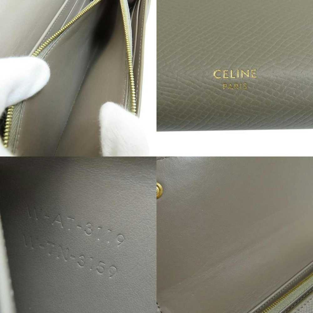 Celine CELINE flap large long wallet leather ladi… - image 6