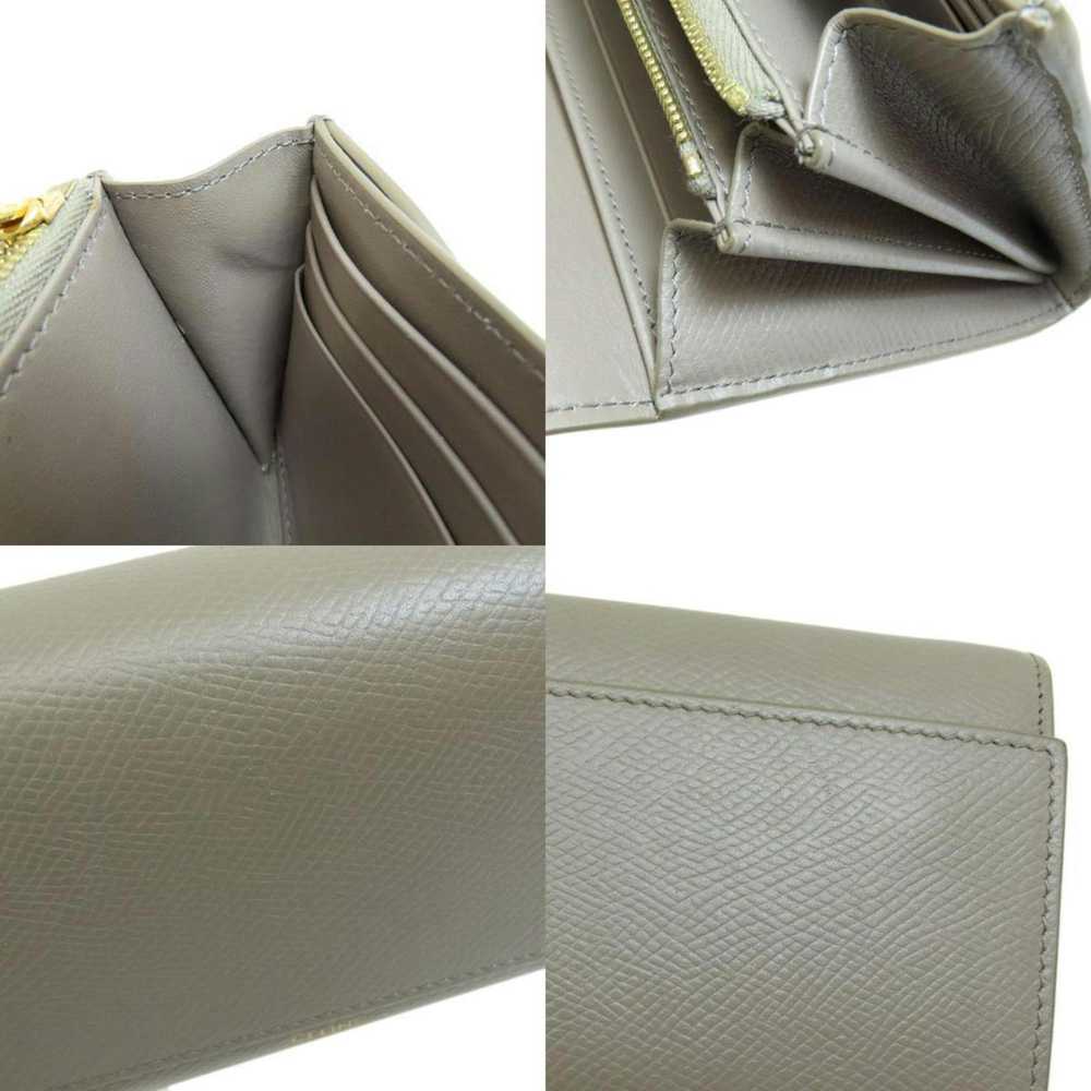 Celine CELINE flap large long wallet leather ladi… - image 8