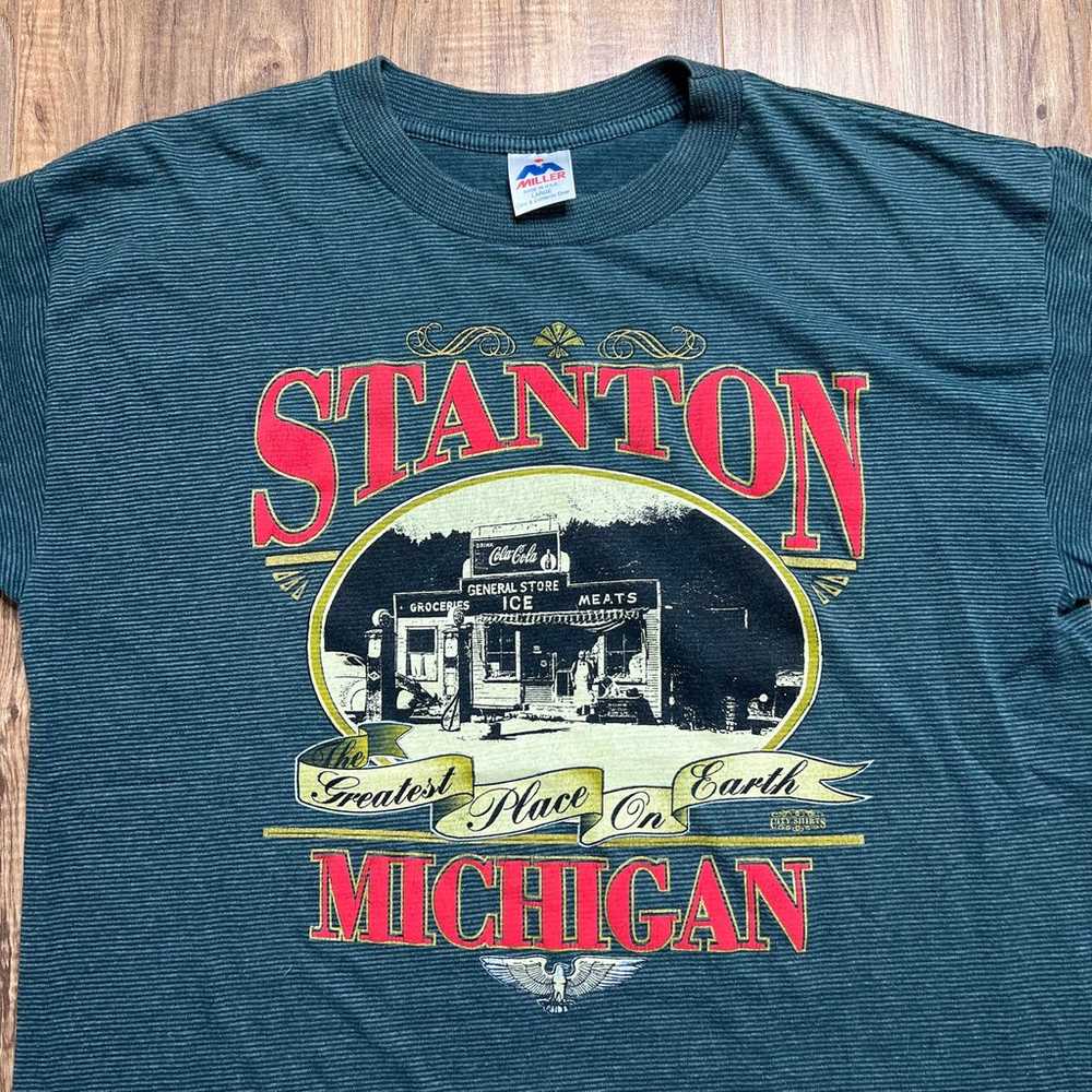 Stanton Michigan City T Shirt 90s Vintage Mens La… - image 3