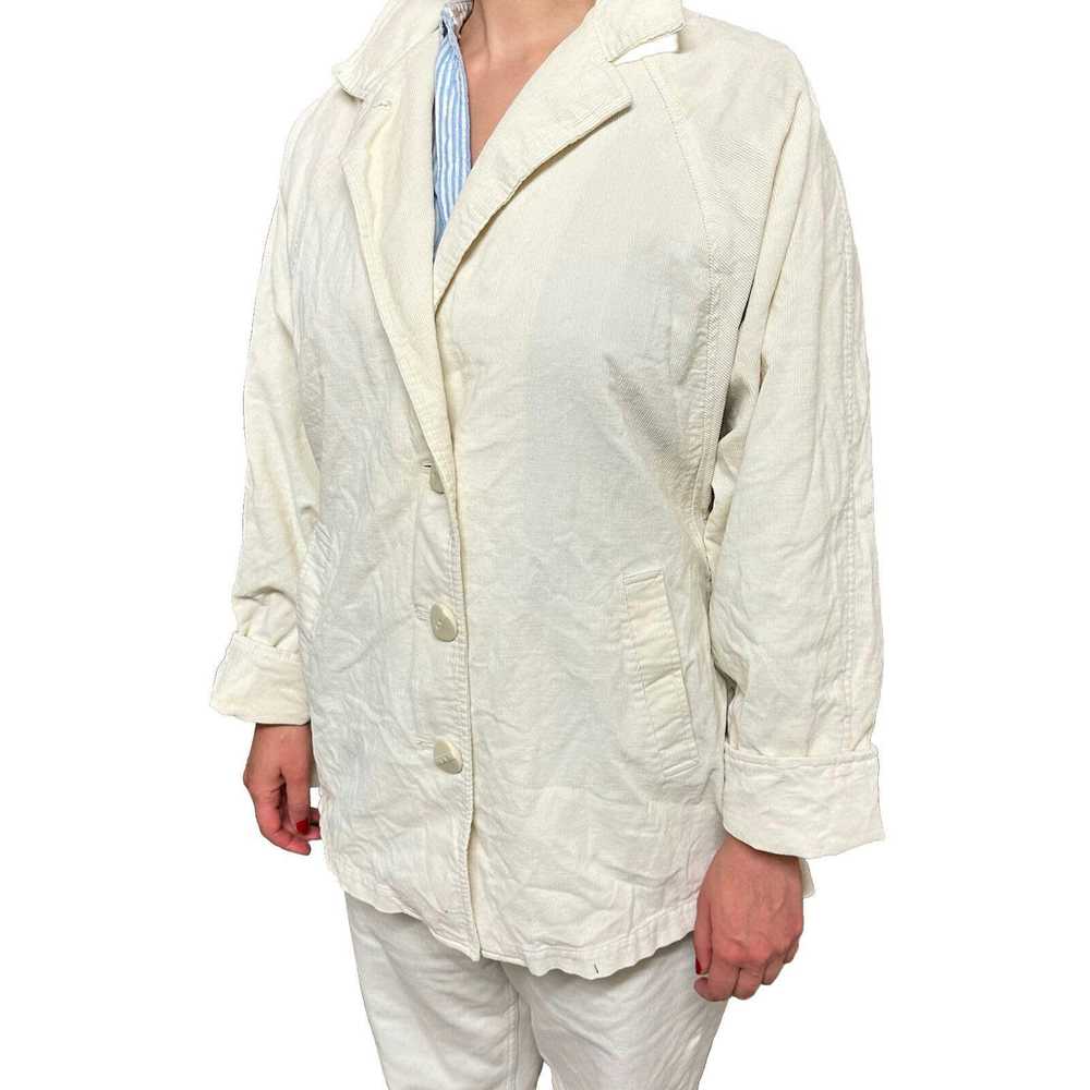 Other Portrait Barn Coat Womens Sz S Ivory Cordur… - image 1