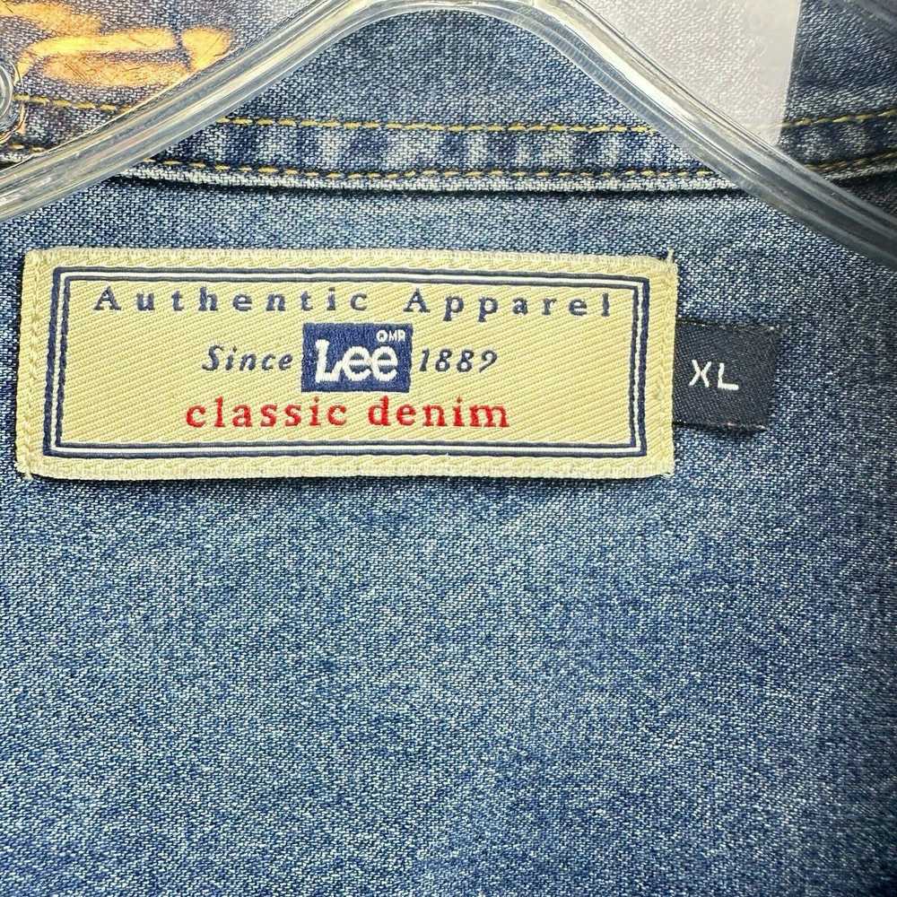Lee Lee Classic Blue Denim Shirt Houston BBQ Embr… - image 7