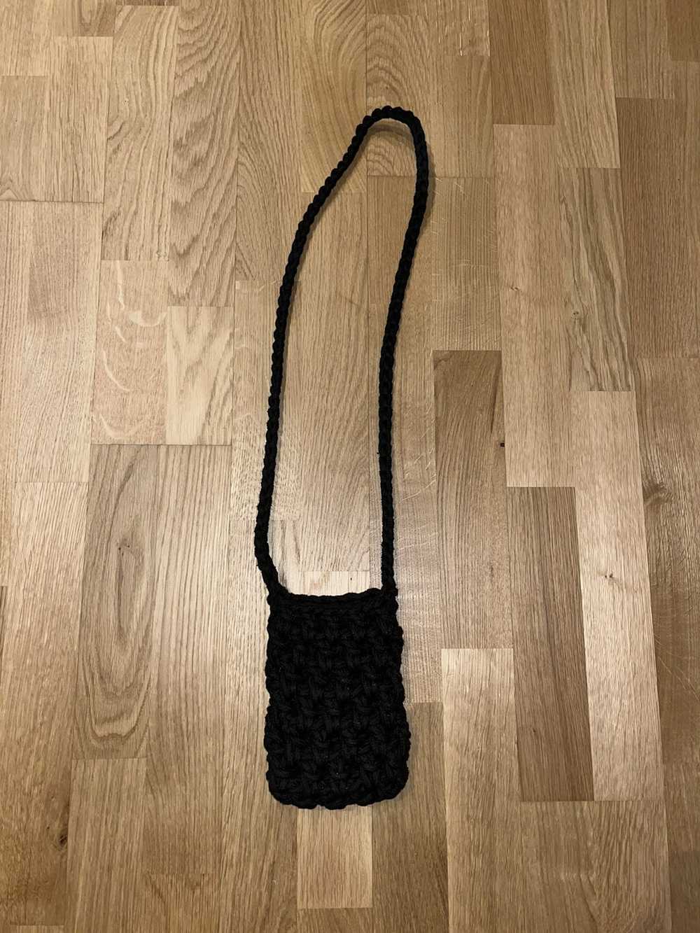 Handmade Crochet sidebag black - image 1