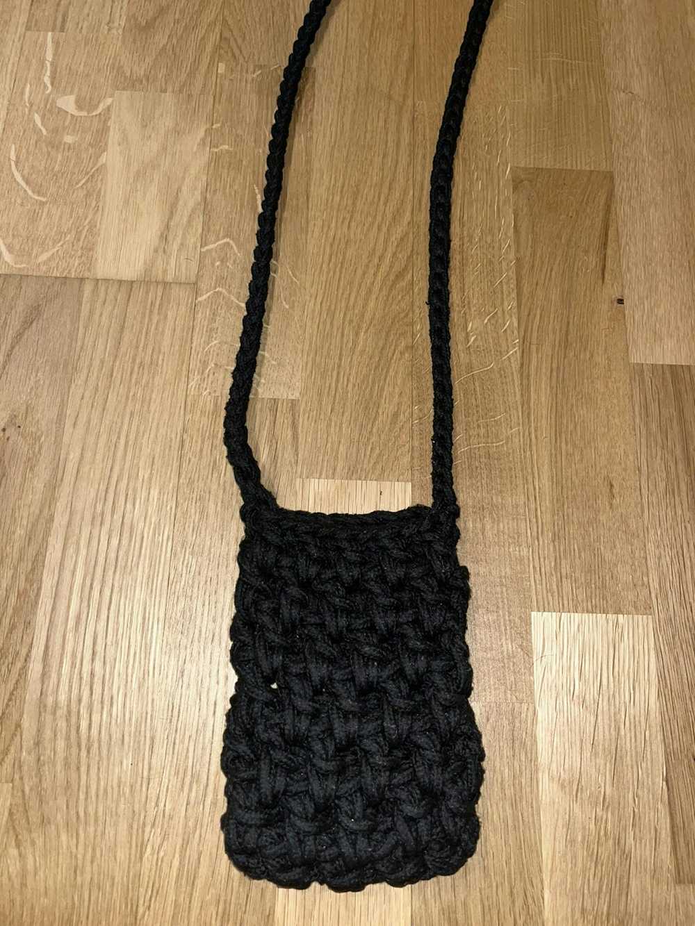 Handmade Crochet sidebag black - image 2