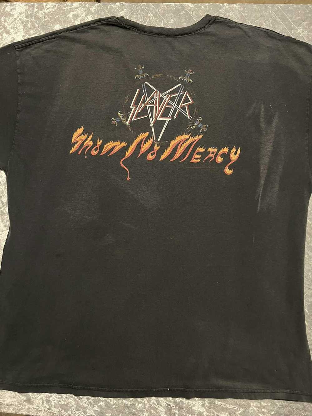 Band Tees × Vintage Vintage Slayer Show No Mercy … - image 3