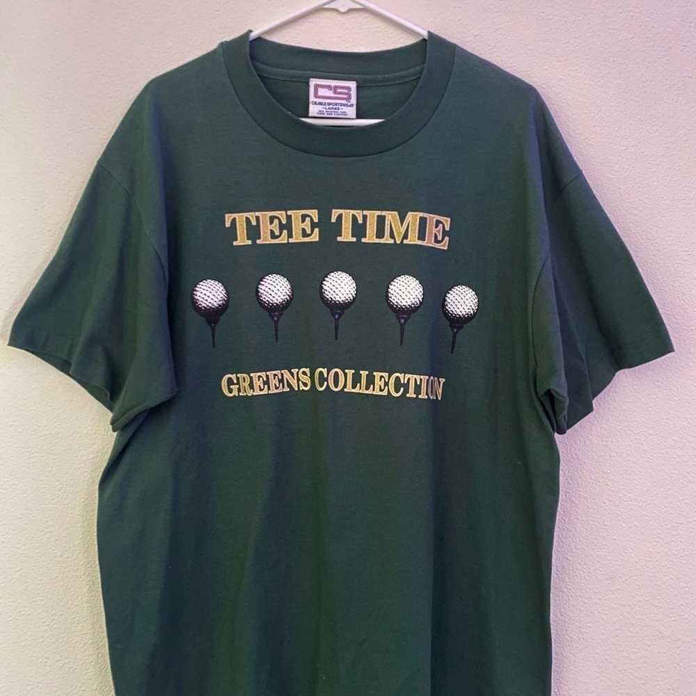 Vintage crable sportswear tee time green collecti… - image 1