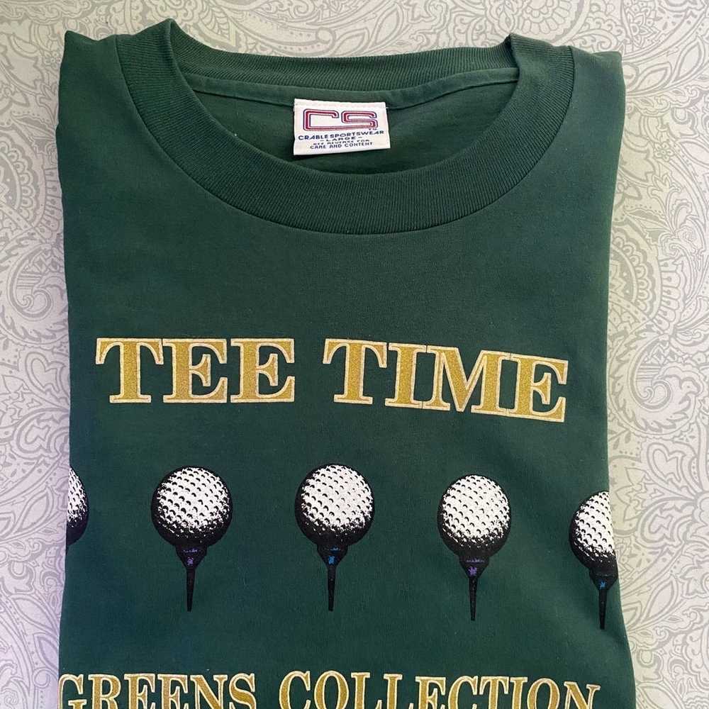 Vintage crable sportswear tee time green collecti… - image 3