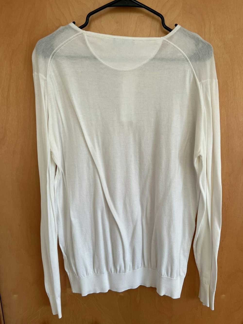 John Smedley John Smedley Long Sleeve White T Shi… - image 4