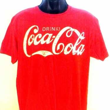 COCA-COLA VINTAGE BRAND T-SHIRT LARGE RED COKE AU… - image 1