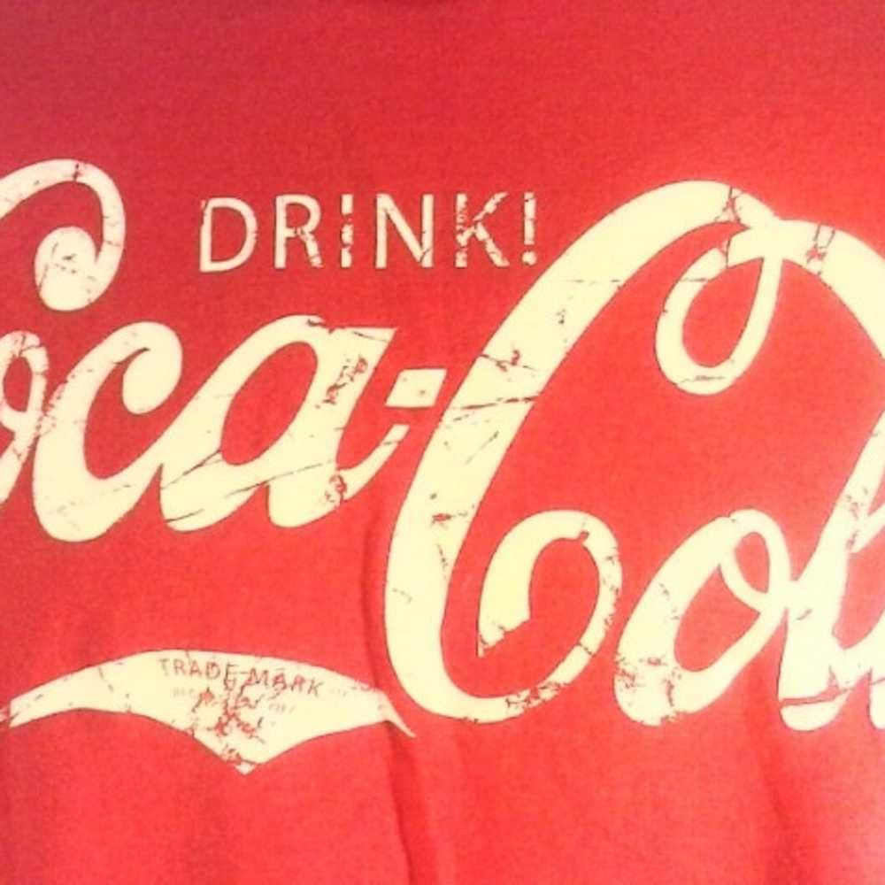 COCA-COLA VINTAGE BRAND T-SHIRT LARGE RED COKE AU… - image 2