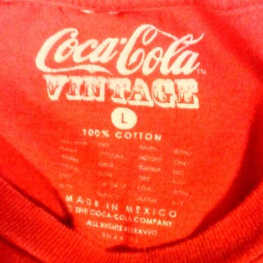 COCA-COLA VINTAGE BRAND T-SHIRT LARGE RED COKE AU… - image 4
