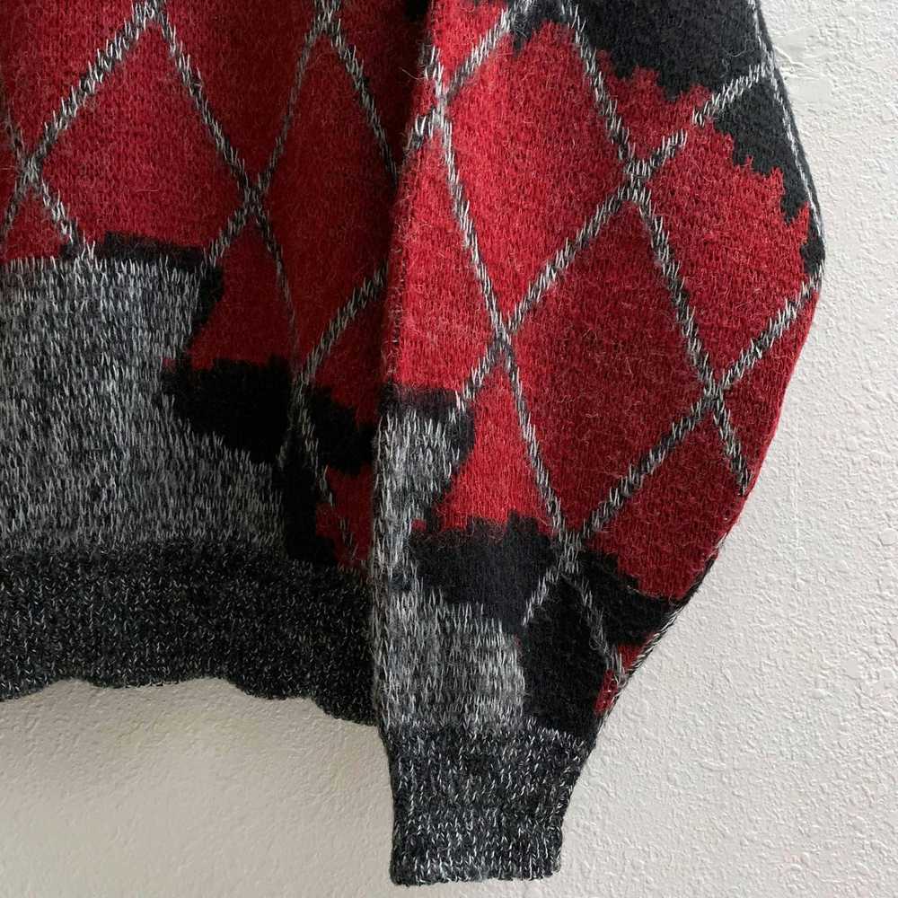 Vintage 1980s Wool Chain Link Sweater - image 2