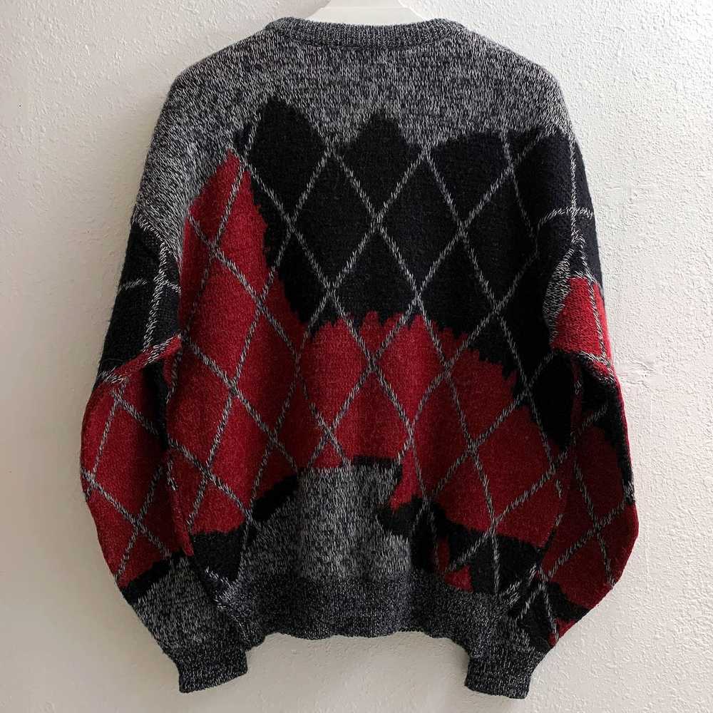 Vintage 1980s Wool Chain Link Sweater - image 3