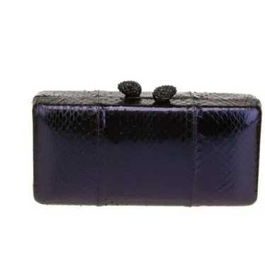 Kotur Kotur Embossed Purple Leather Clutch