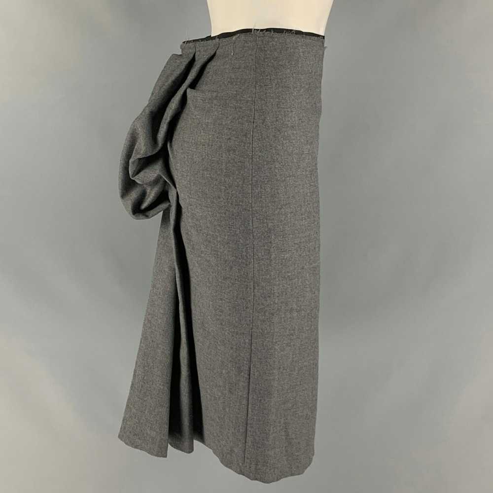 Other Grey Wool Polyester Pleated Pencil MidCalf … - image 2