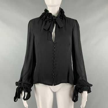 Other TULEH Black Ruffled Blouson Dress Top - image 1