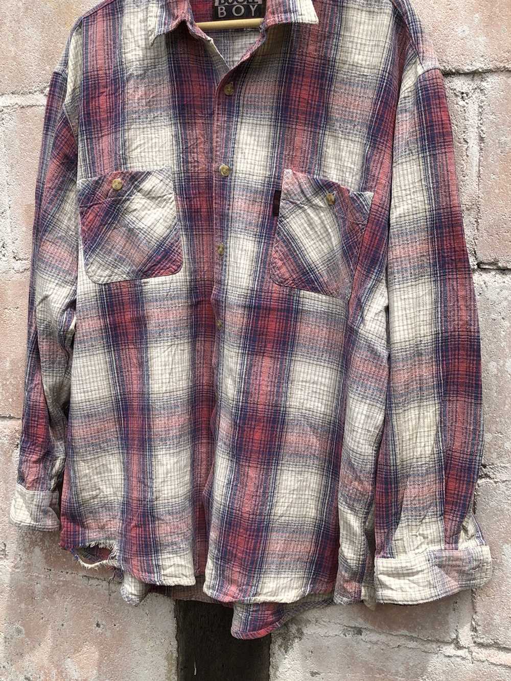 Bugle Boy × Flannel Bugle boy Flannel Shirt butto… - image 5