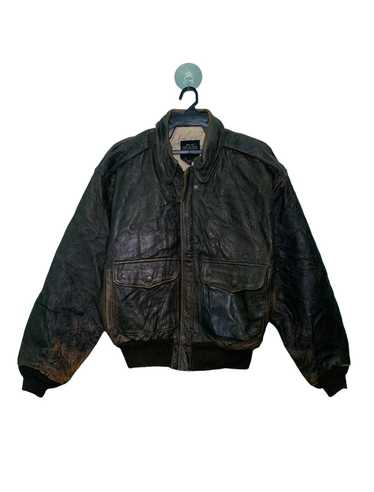 Avirex × Leather Jacket × Us Air Force Vintage Av… - image 1