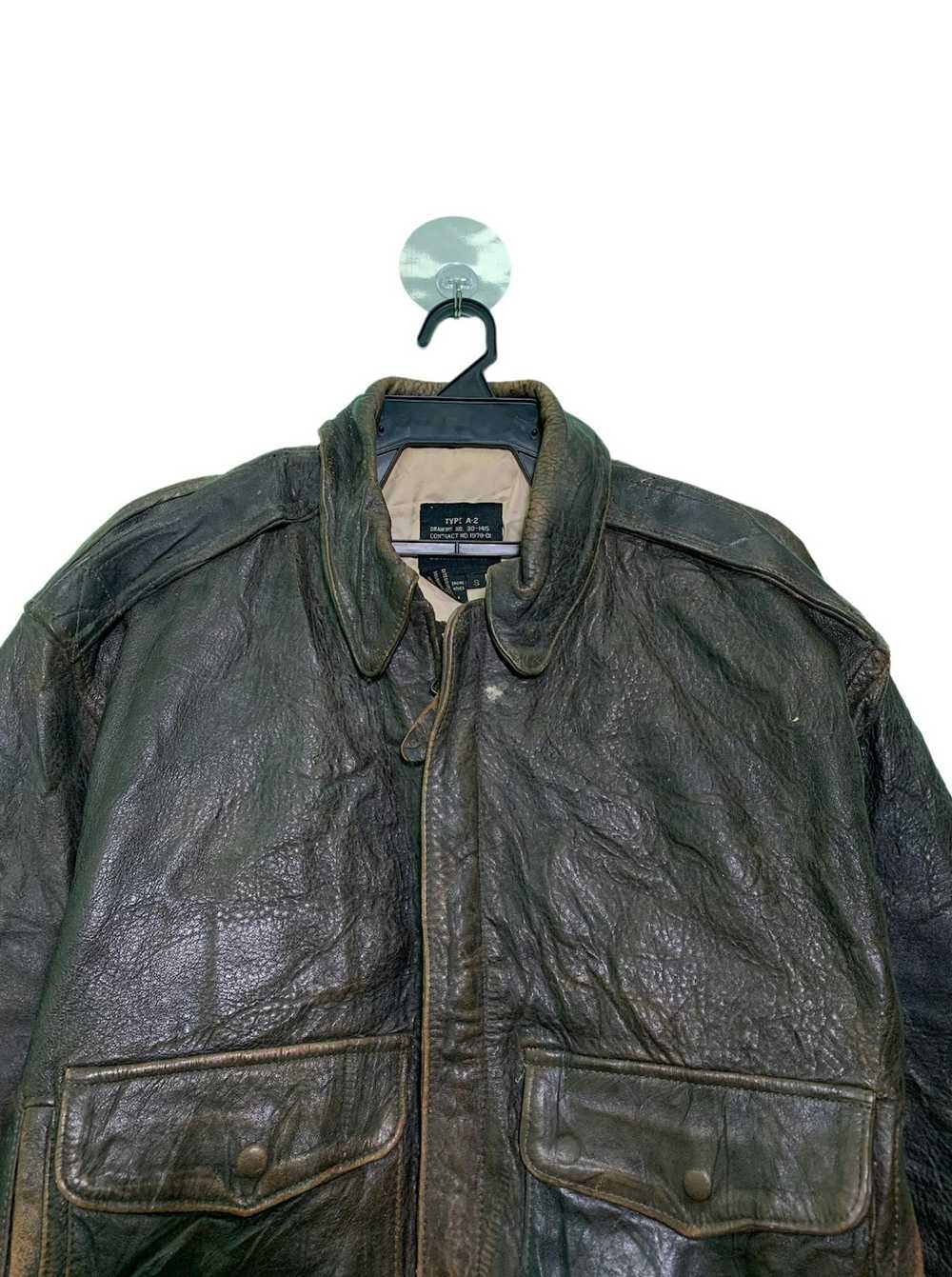 Avirex × Leather Jacket × Us Air Force Vintage Av… - image 4
