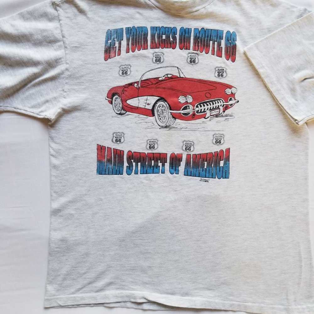 Vintage Corvette Route 66 t-shirt - image 2