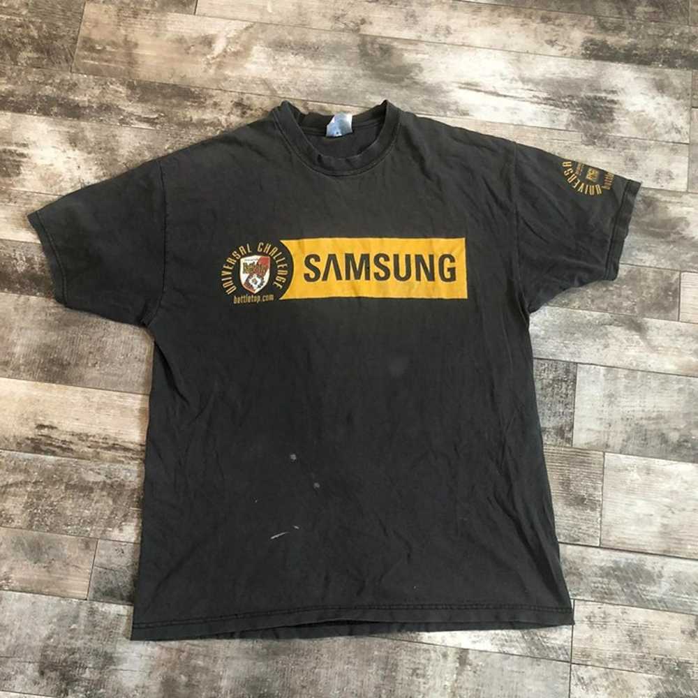 Vintage sunfaded Samsung Graphic Tee Shirt Size L… - image 1