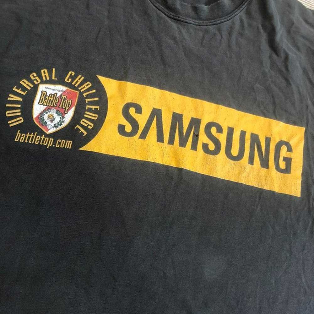 Vintage sunfaded Samsung Graphic Tee Shirt Size L… - image 2