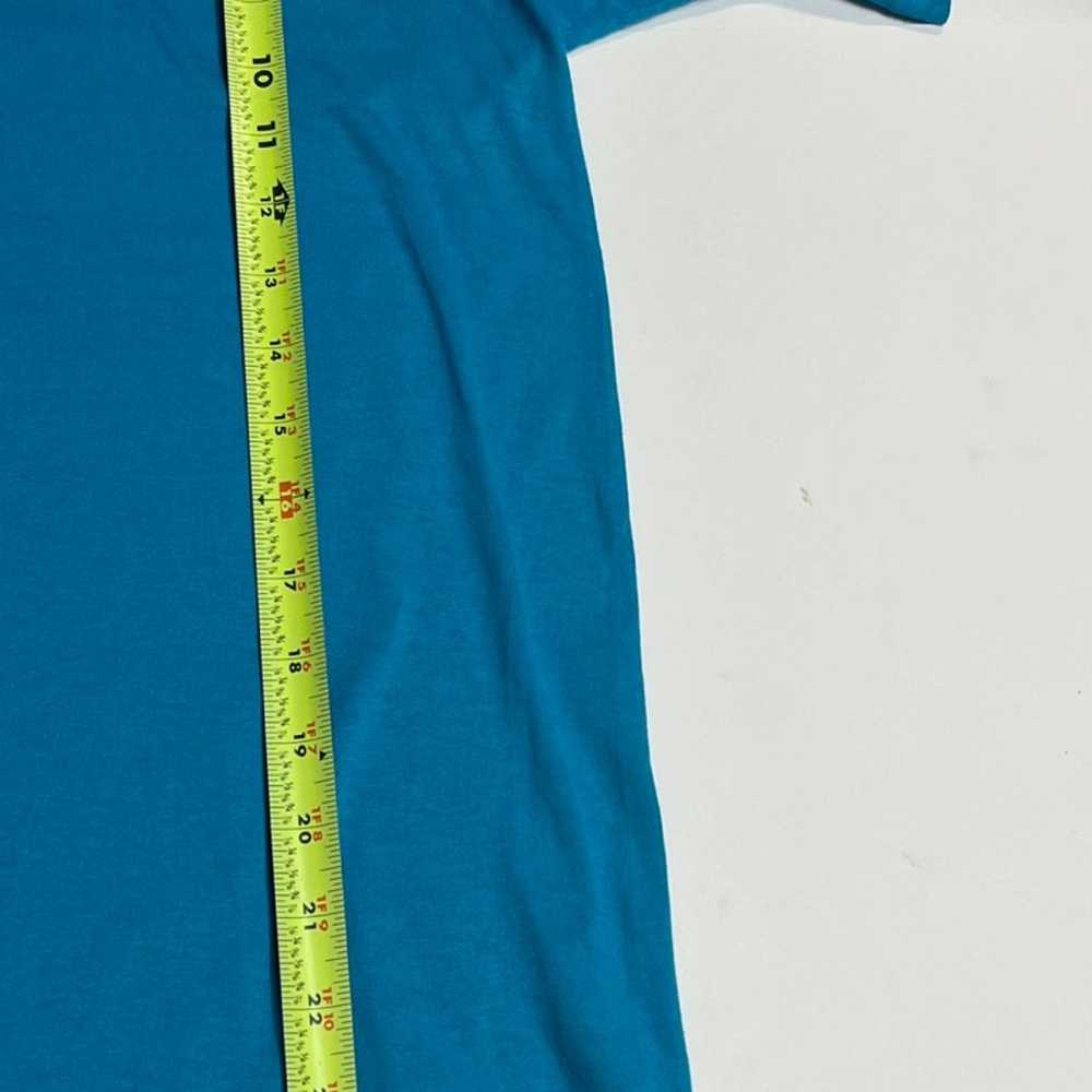 Jerzees Vintage Retro Blue/Green Teal T Shirt L D… - image 4