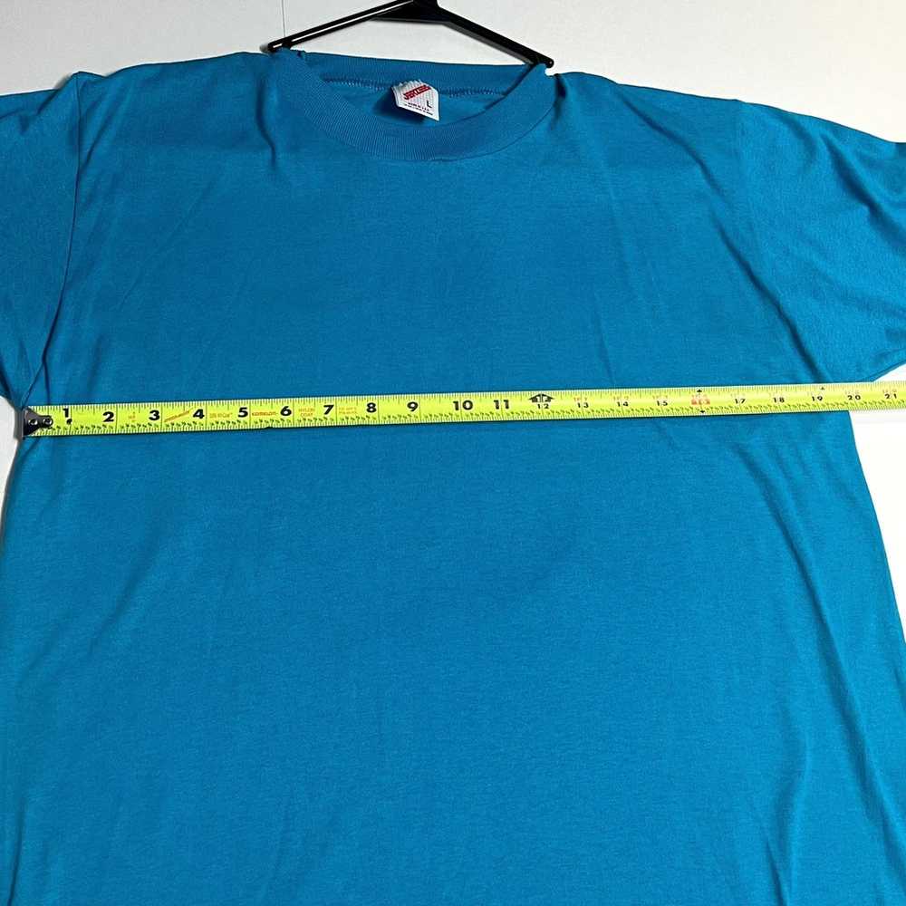 Jerzees Vintage Retro Blue/Green Teal T Shirt L D… - image 6