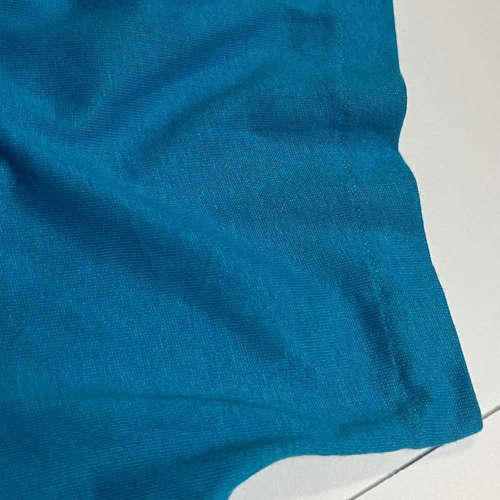Jerzees Vintage Retro Blue/Green Teal T Shirt L D… - image 7