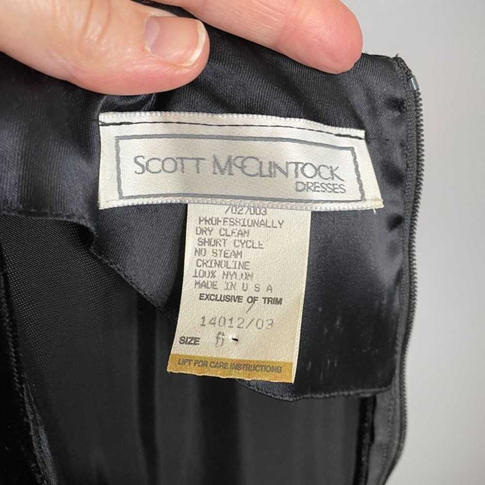 Vintage Scott McClintock VELVET LACE Dress 6 Blac… - image 11