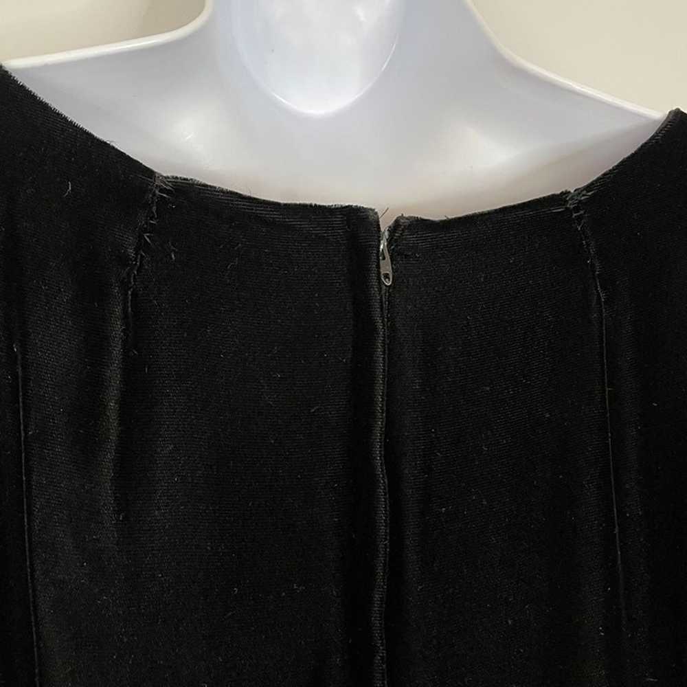Vintage Scott McClintock VELVET LACE Dress 6 Blac… - image 8