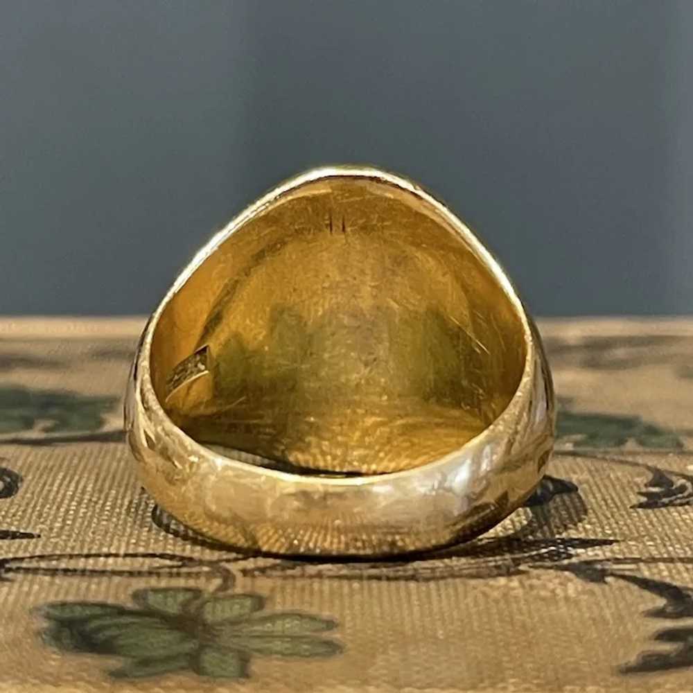 Antique Larter and Sons Gold Signet Ring Sz 7.75 - image 3