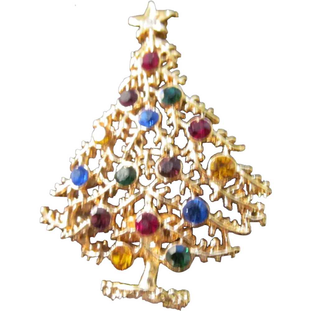 Eisenberg Ice Christmas tree pin - image 1