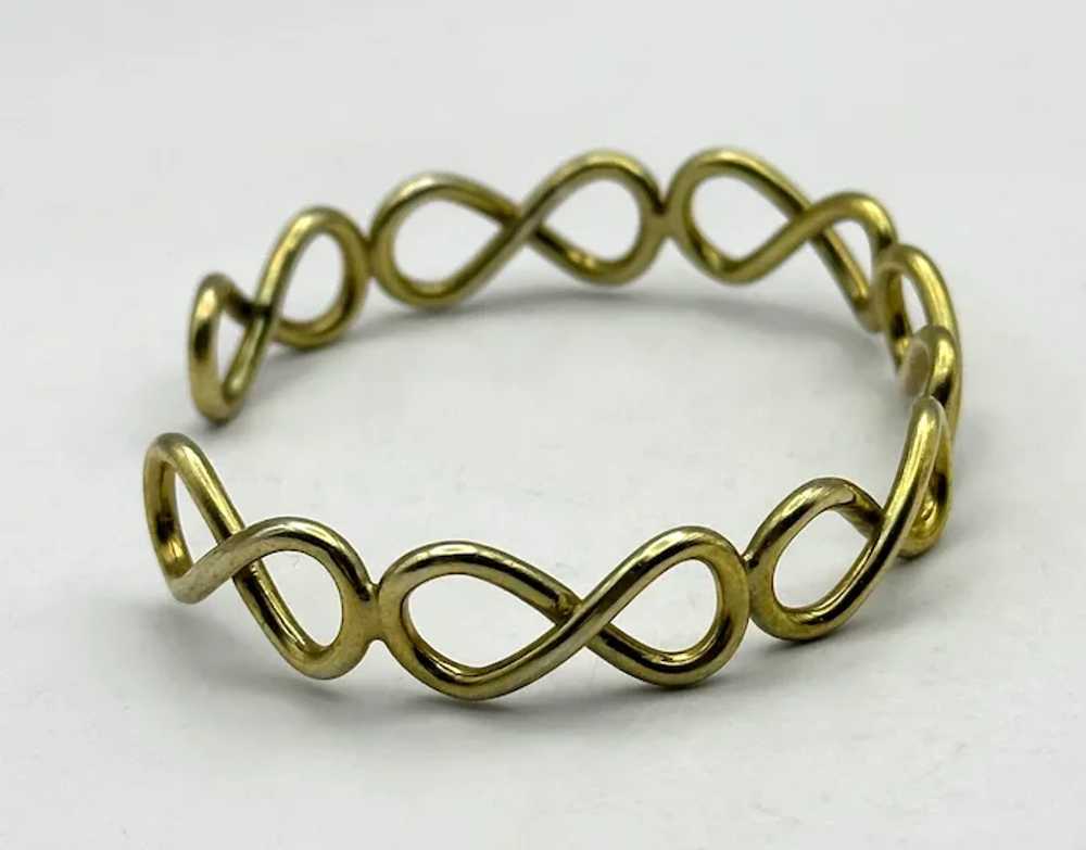 Goldtone Open Design Cuff Bracelet - image 10
