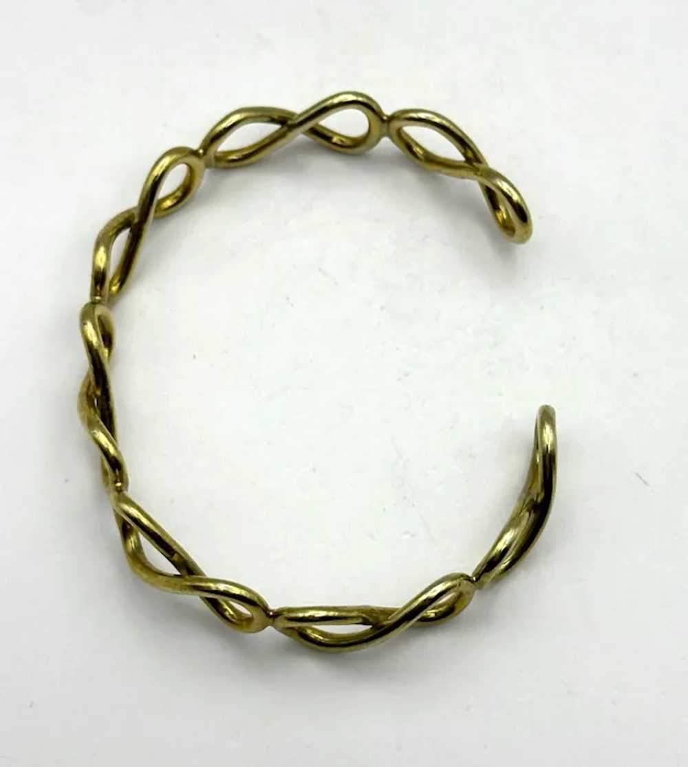 Goldtone Open Design Cuff Bracelet - image 11