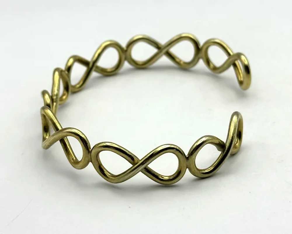 Goldtone Open Design Cuff Bracelet - image 12